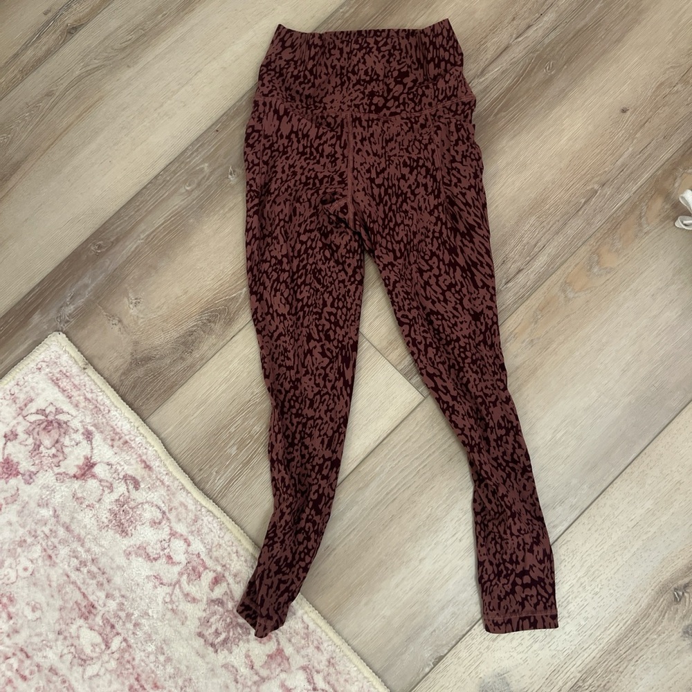Brown Patterned Leggings